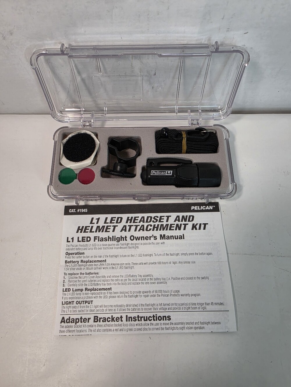 Pelican 1945 L1 Headset/Helmet Light and Attachment System LED